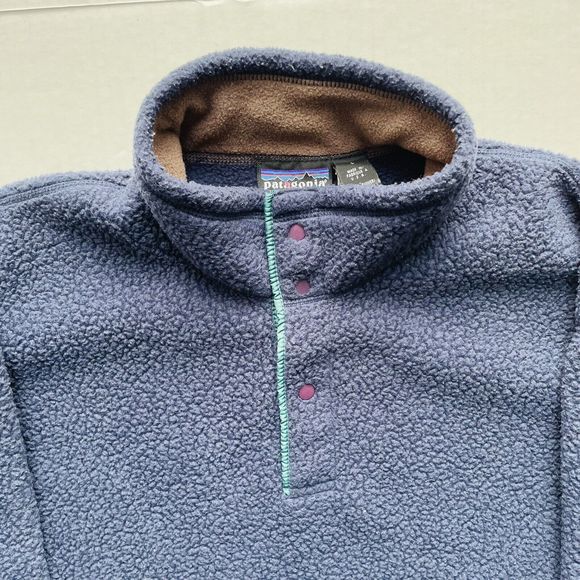Vintage Patagonia Snap T Fleece Men’s Deep Pile Outdoor Hiking Pullover Jacket L - Picture 5 of 12